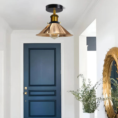 Lampada da soffitto vintage con paralume E27 per soggiorno | Ø 22 cm ~2979