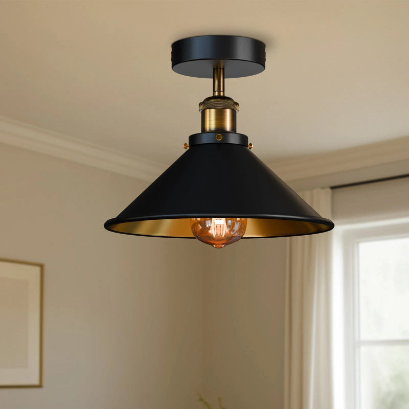 deckenlampe vintage schwarz gold