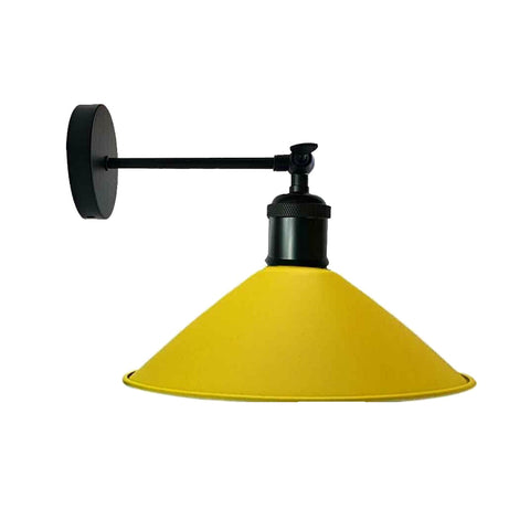 LED-Wandleuchte Indoor Industrie einstellbar mattschwarz ~2927 - Variant: NEIN / Gelb