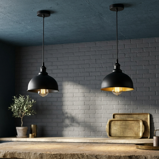 Industrial Pendelleuchte Schwarz Retro Esstisch Deckenlampe Metall~4075