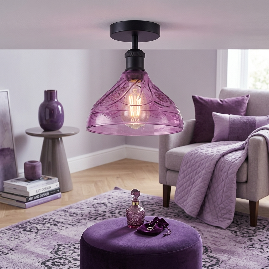 Vintage Glas Deckenleuchte E27 im Loft-Stil –