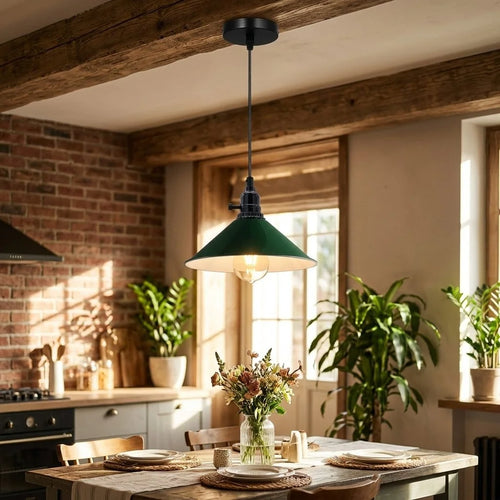 Industrie Pendelleuchte mit Drehschalter – E27 Retro Bunte Küchenlampe~ 3362