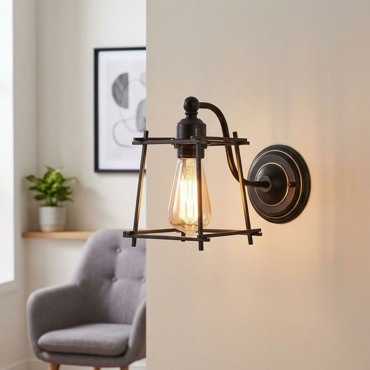 Vintage Laternen Wandleuchte – Industrie Wandlampe Bett Loft | E27 ~4150