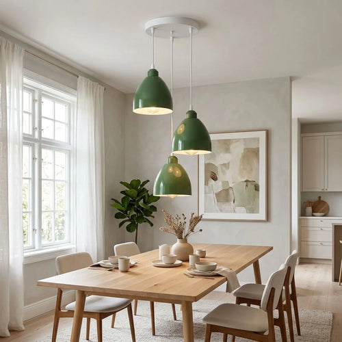Modern 3 flammig Cluster Pendelleuchte | E27 Farbig Esstisch Hängelampe ~3675