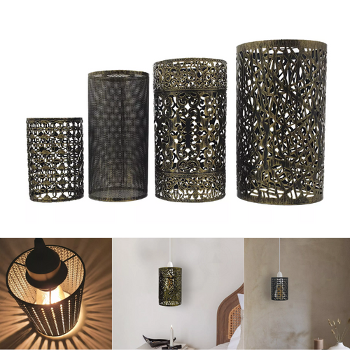 Industrieller Vintage Kronleuchter mit Drahtkäfig Set~1765