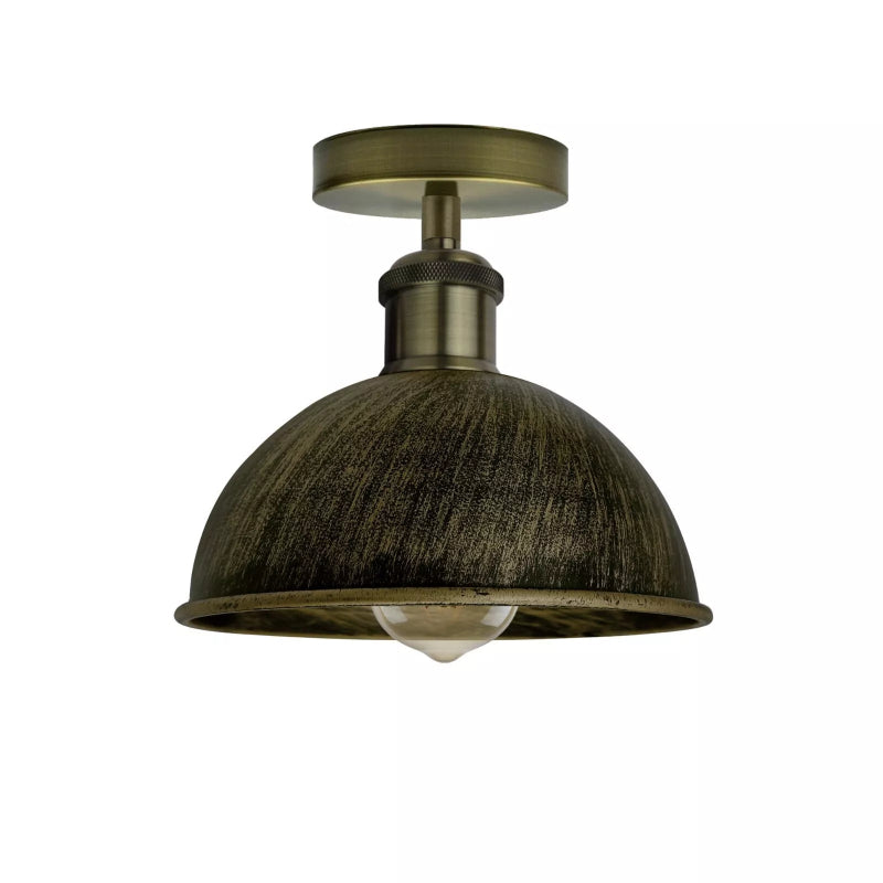 Kupferfarbene LED-Lampe für die Decke mit E27-Fassung, flaches Design