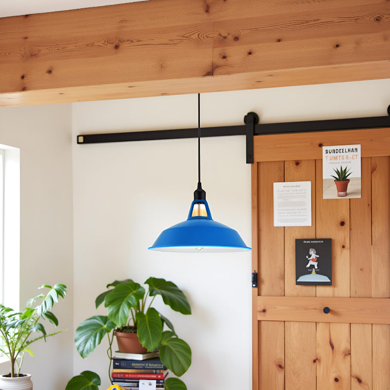 vintage-deckenlampe mit indust