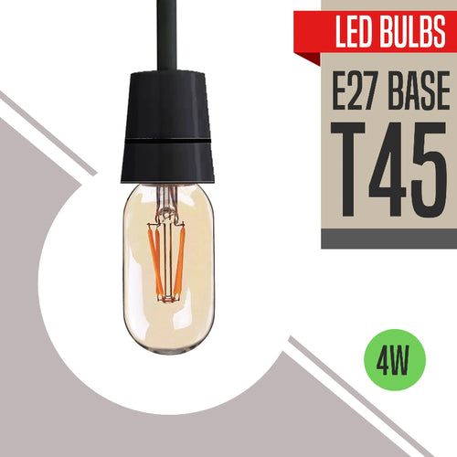 T45 E27 LED 4W  dimmbare Vintage Glühbirne 2700K Warmweiß~3255