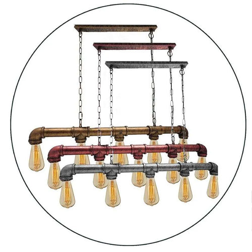 5 Flammig Rohr Hängelampe Industrial Pendelleuchte~1427