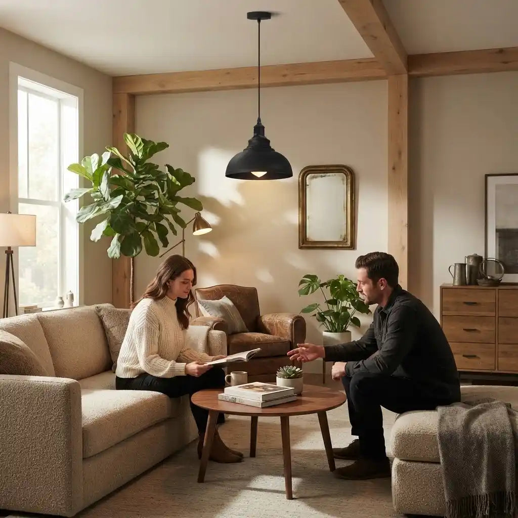 hängelampe wohnzimmer schwarz e27