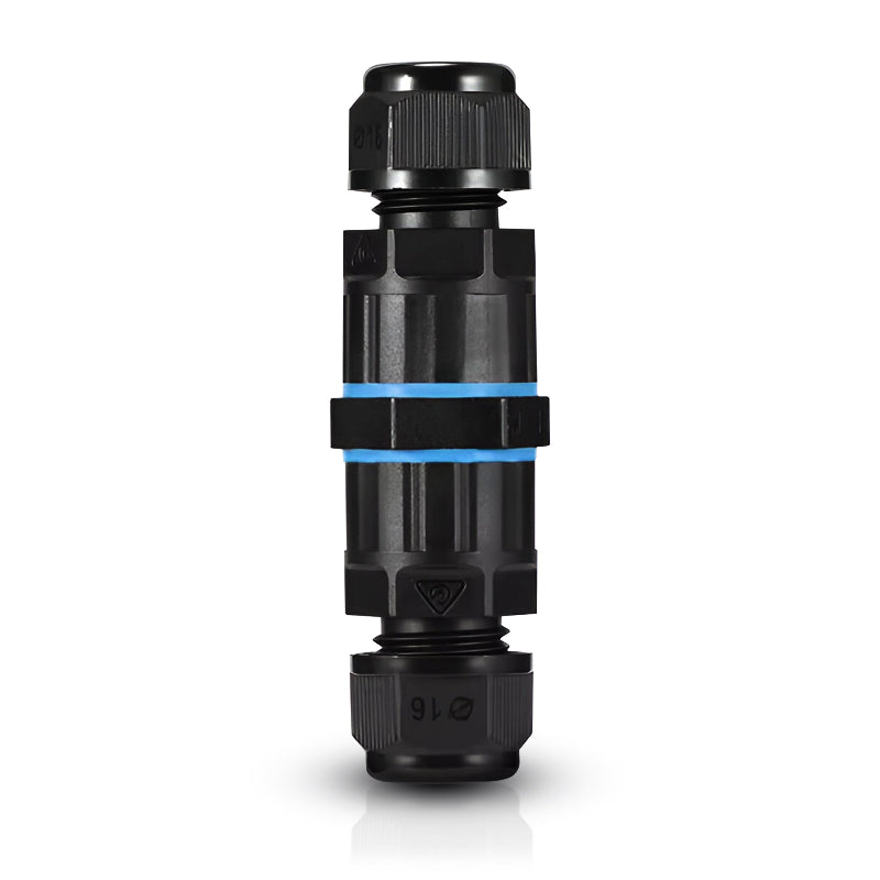 Blauer I-Stecker für den Außenbereich