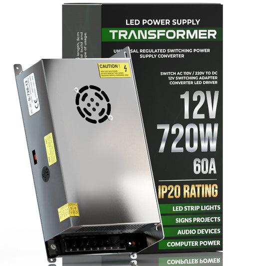 720W strømforsyning 12V DC LED-driver strømforsyning LED med transformer ~1541