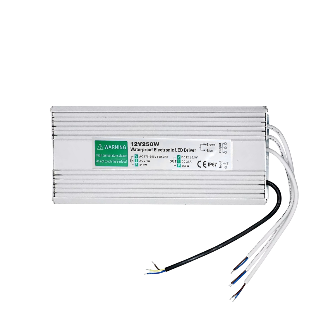 12V wasserfestes Netzteil stabilisiert 20,83A | 250W | IP67
