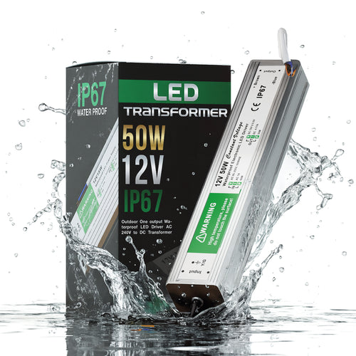 DC 12V 50W Vandtæt LED Transformer Strømforsyning IP67 ~ 3338 