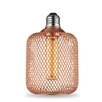 LED Glühbirne E27 5W leuchtmittel zyl spiral Dekolicht Metallic Glow mit Käfig~3396 variant