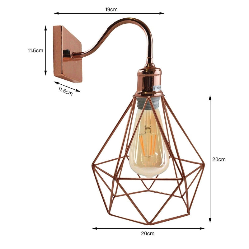 Moderne Innenlampe in Roségold mit E27 – ideal für Flur, Schlafzimmer oder Wohnzimmer.