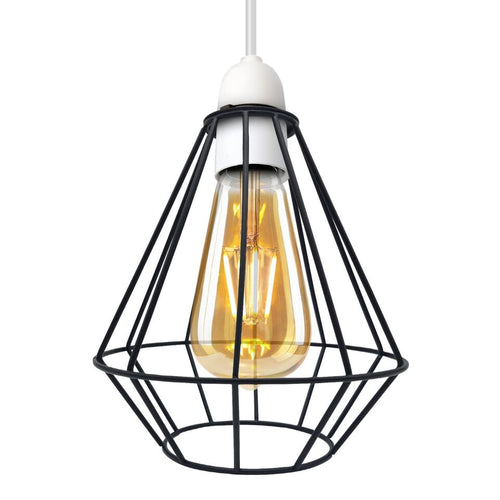 Industrieleuchte käfig lampenschirm Schwarz Farbe Metallrahmen ~ 2682