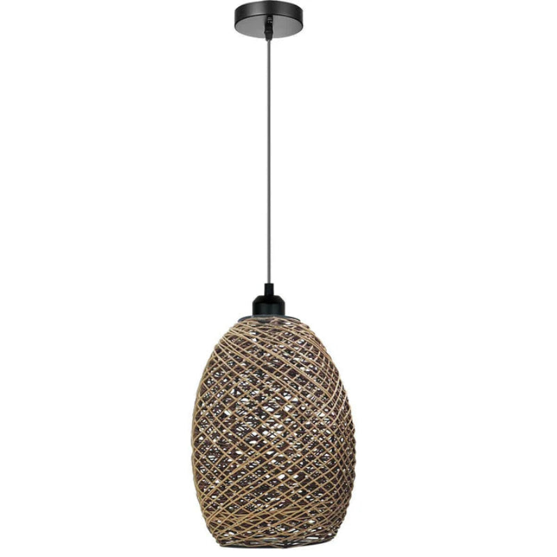 Kleine Rattanlampe für Flur, 15cm Durchmesser.