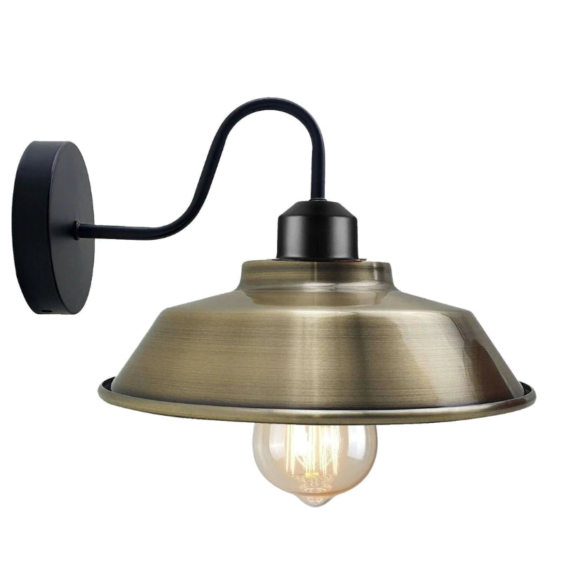 kleine Vintage Wandlampe Gooseneck Messing
