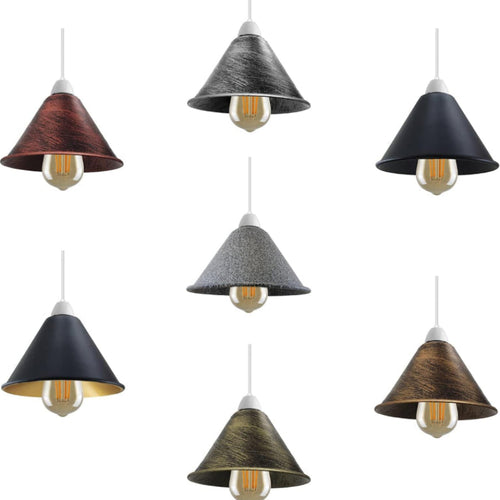 Paralume vintage E27 design industriale metallo Ø18cm ~2719