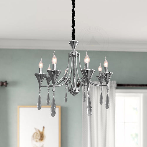 Kristall Kronleuchter mit E14 Fassung und Kerzenarmen~2909