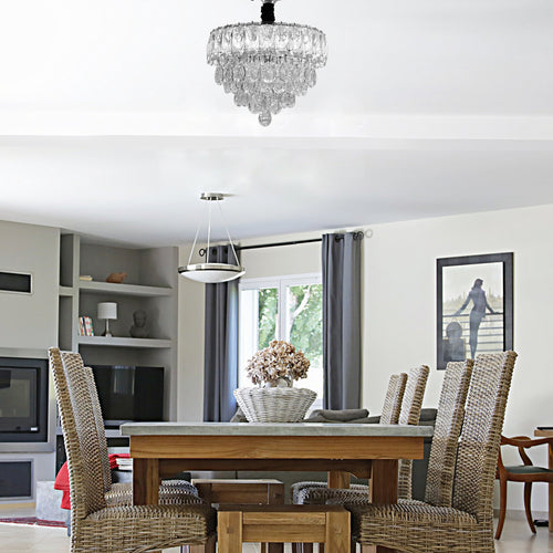 Kronleuchter aus Glas mit E14 Glühbirnen Fur Esszimmer~2912