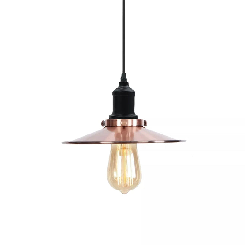 Runder 22cm Schirm aus Kupfer, flaches Design.