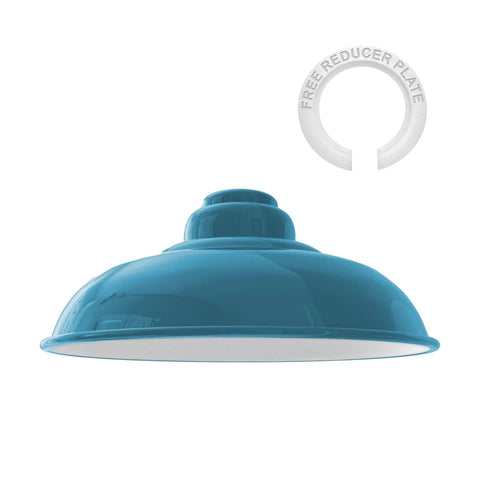 Paralumi colorati E27 – Facili da installare a soffitto e a parete ~3251 - Variant: Blu ciano