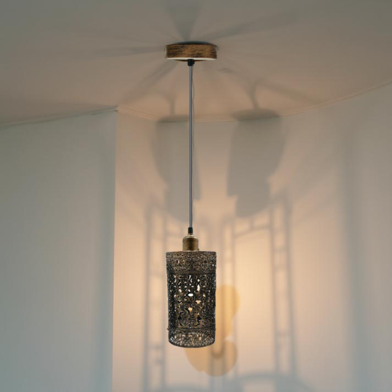 Metall-Lampenschirmgestell, 24cm hoch, Ø13,5cm. 