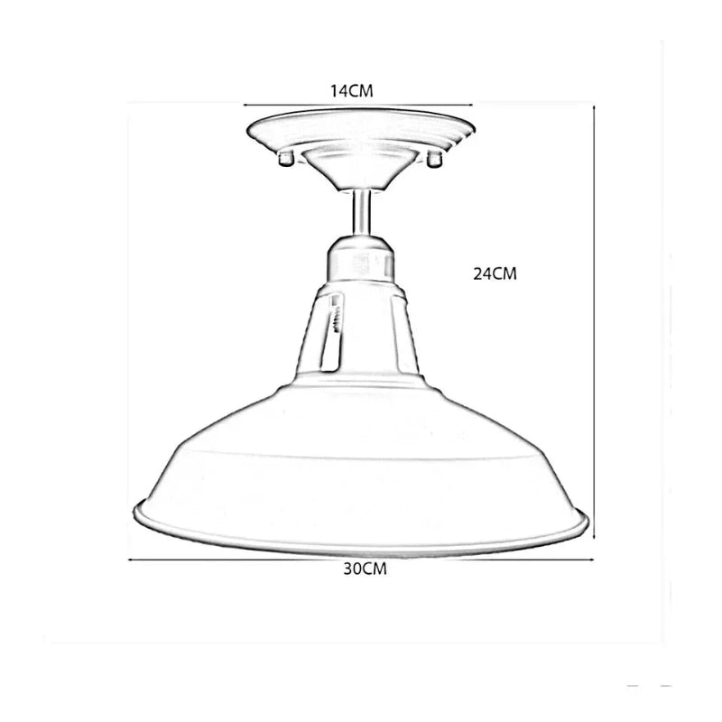 Lampenschirm für LED-Deckenleuchten Ø 30 cm, Metall