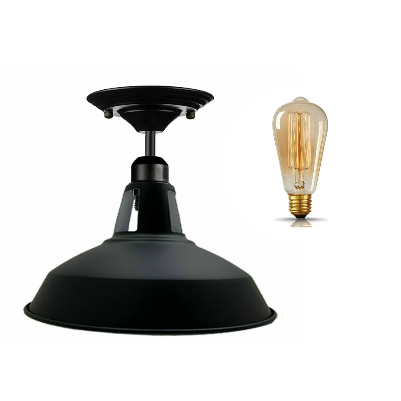 Lampenschirme schwarz for Deckenleuchte aus Metall –