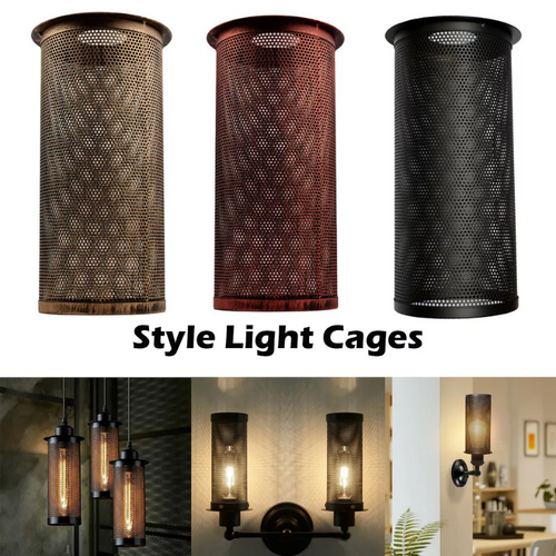 Industriell Pendelleuchte Lampenschirm Trommel – Metallkäfig~3143