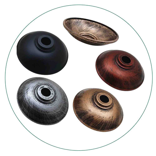 Vintage Deckenlampenschirm Metall -Ø24cm-mehrfarbig~2737