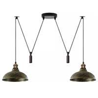 Vintage Pendelleuchte 2 Kopf Deckenleuchte Hängelampe ~ 3187 variant