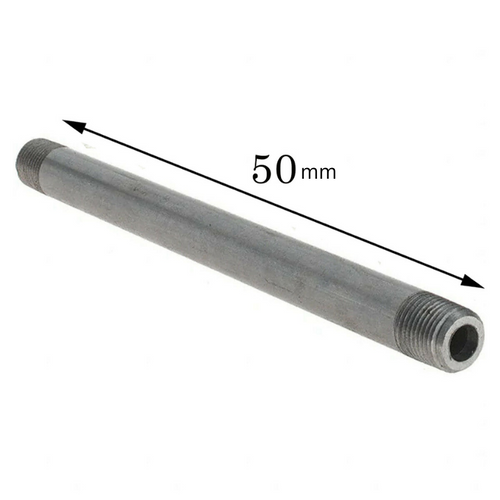 Tubo doppio da 500 mm di lunghezza, filettatura nipplo da 3/4, acciaio zincato, superficie opaca, allineamento filettato antiruggine~1966