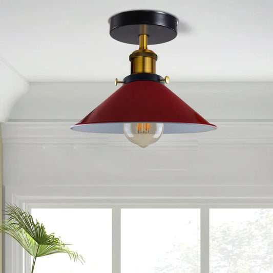 Moderne rote LED-Deckenlampe für Wohnzimmer und Essbereich