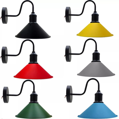 Wandbeleuchtung innen ,metall, Ø 22cm, E27, bunte lampen~1581