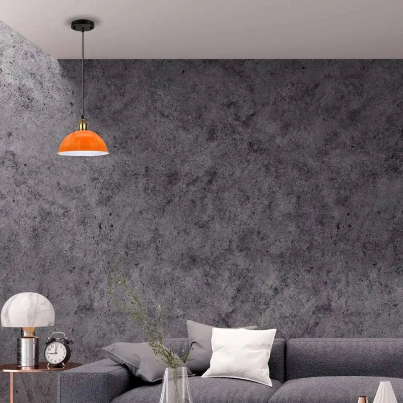 orange Industrial Hängeleuchte im Loft-Stil