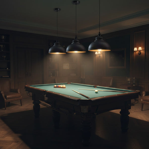 3er hängelampe Schwarzes Innengold lampe über billardtisch ~3549