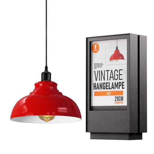 Lampada a sospensione industriale | Lampada da soffitto in metallo | E27 | Ø 29 cm ~ 2957