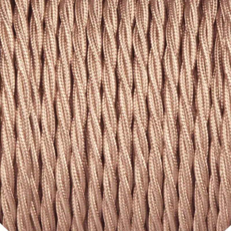 rose gold stoffkabel 3-adern for diy lampe  
