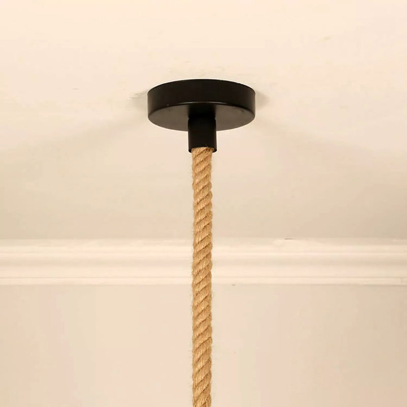 Hängelampe mit Hanfseil und 22 cm Schirm im rustikalen Design – perfekte Beleuchtung für Küchen & Flure