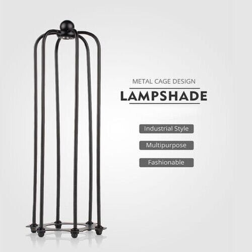 Langem Drahtkäfig-Lampenschirm für E27 Led wandleuchte~2942