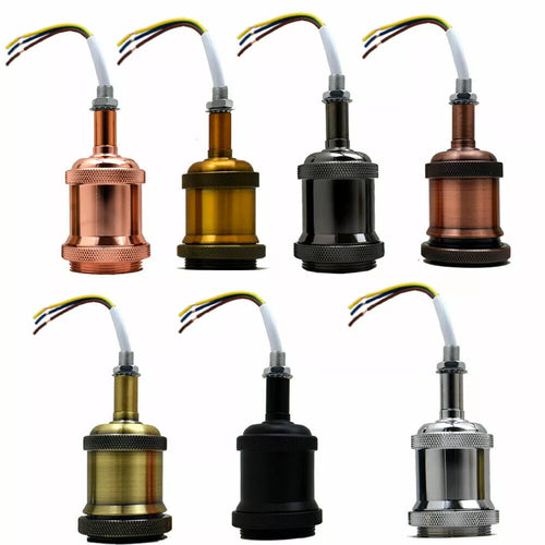 E27 Vintage Lampensockel Metall Retro Nostalgie Lampenfassung ~1546