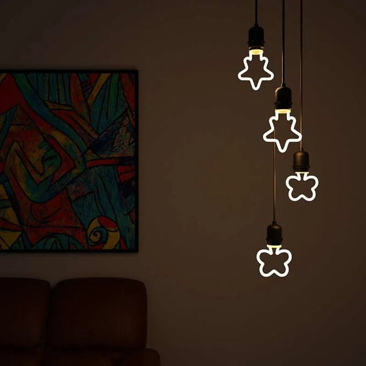 E27 LED Blumenform Glühbirne Linear & Gebogen – Warmweiße Partylampe, Dekorative Glühbirne~2858