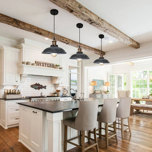 Hängelampe E27 Bauernhaus Stil Metall ~3314