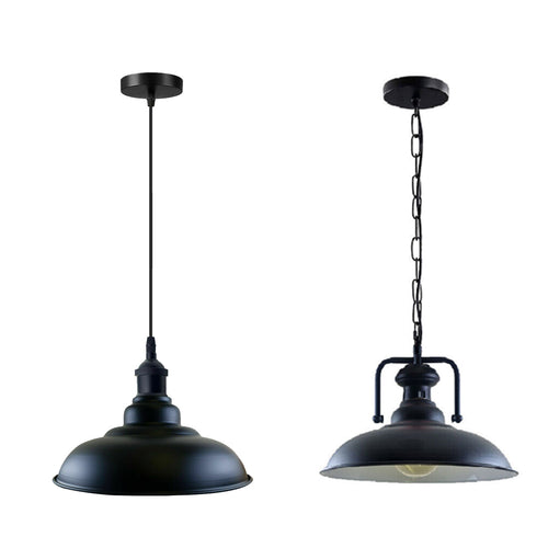 Retro hängelampe schwarz küchenlampe Pendellampe E27 | Ø 32cm ~ 3370