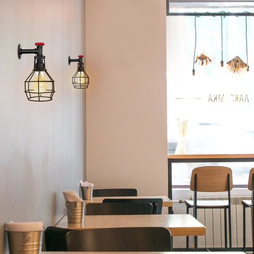 Schwarz Wandleuchten innen Flur E27, Höhe 28 cm~2389