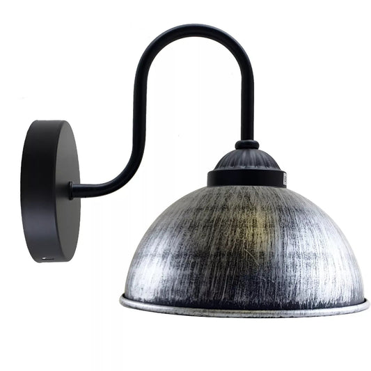 Wandleuchten industrial |gebürstetes Silber|Ø 21cm |E27~2134