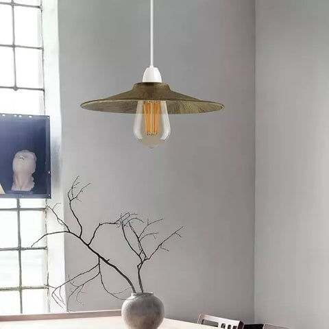 Lampada da soffitto con paralume retrò spazzolato ~2865